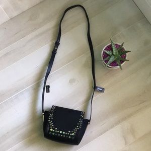 Black studded Express crossbody purse